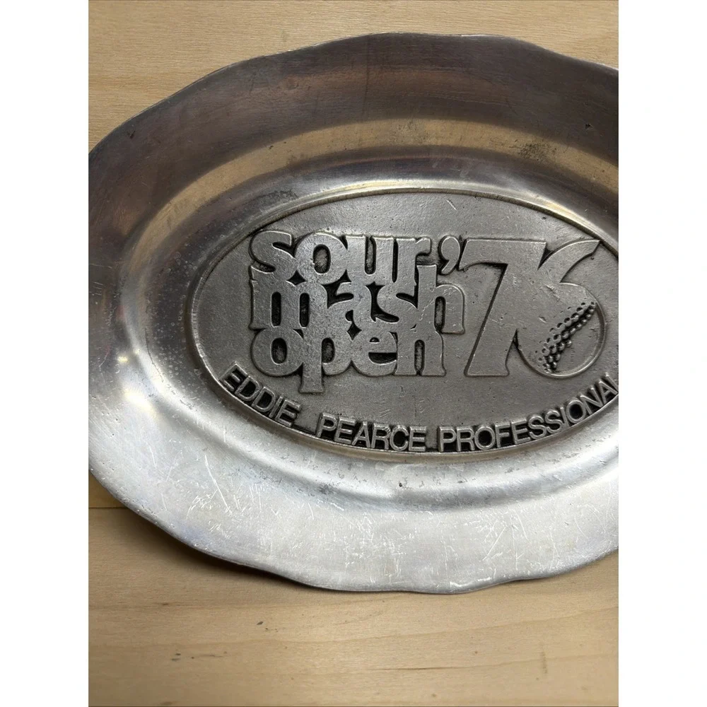 Pewter USA‎ Oval Serving Tray Silver Sour Mash Open 76 Eddie Pearce Professional